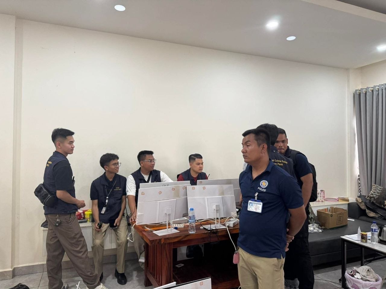 柬埔寨新闻 金边联合执法捣毁网络诈骗窝点 54名涉案人员被捕